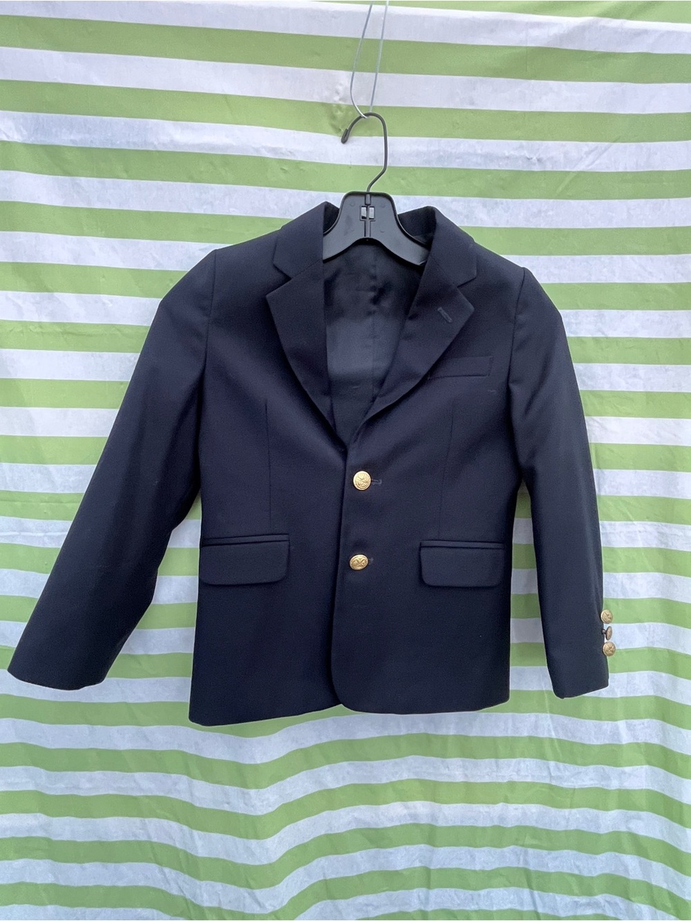 Boys' Navy School-Style Blazer with Gold Buttons